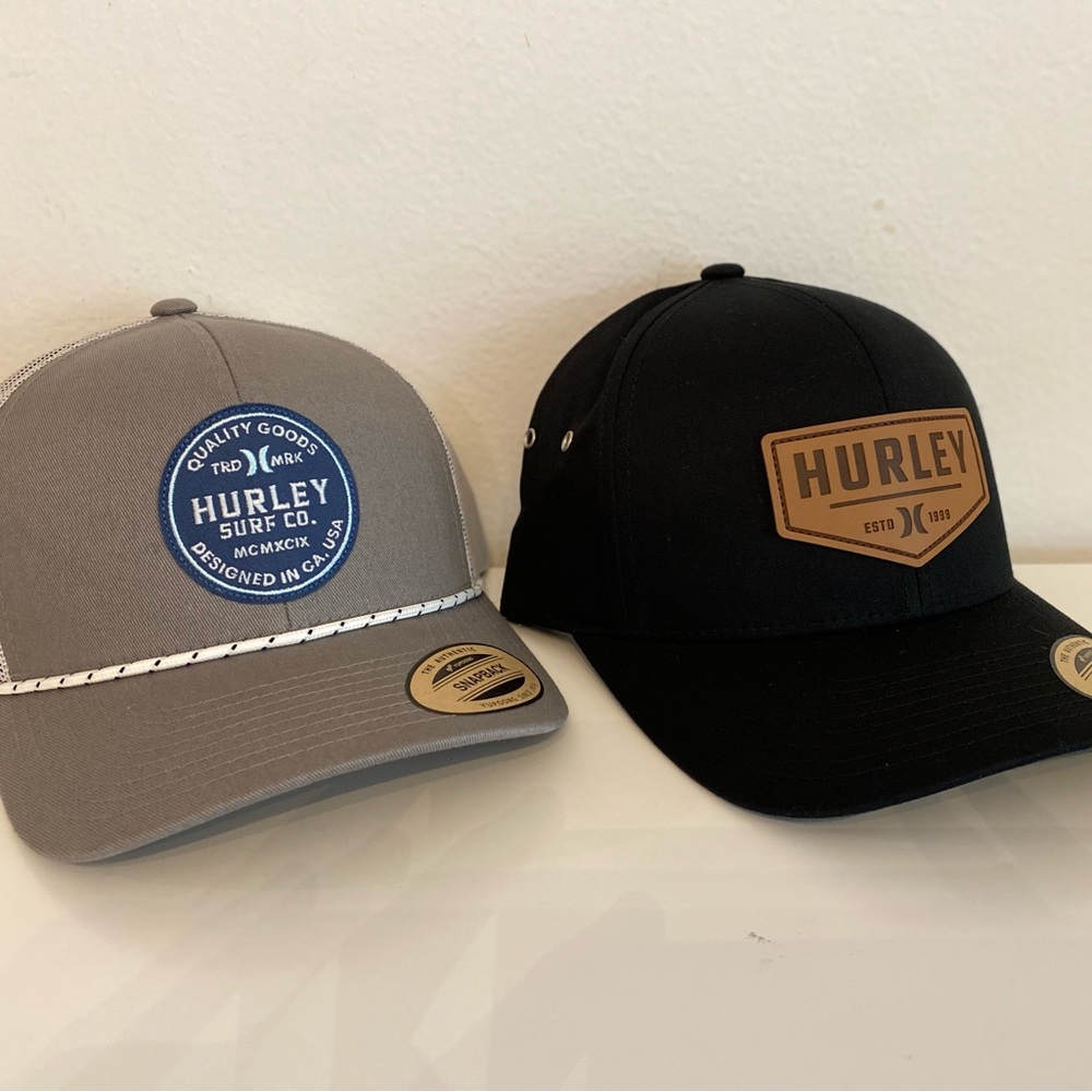 Two Hurley Snap Back Hats. NEW! never worn.